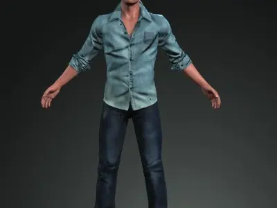 Asian man  rigged 3D model 3D model