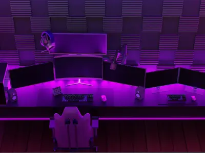 Full house  Low-poly 3D model