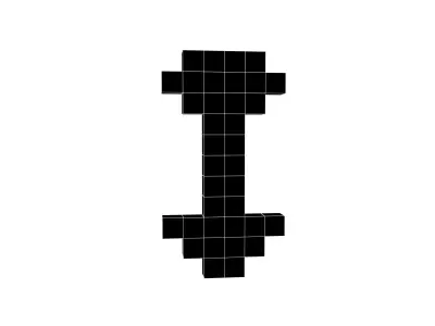 Voxel Tie v1 001 Low-poly 3D model