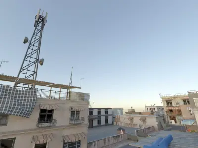 Arab City Block Full Low-poly 3D model