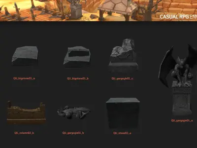 Casual RPG Environment 02 Low-poly 3D model