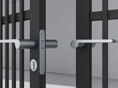 Aluminium door 53 3D model