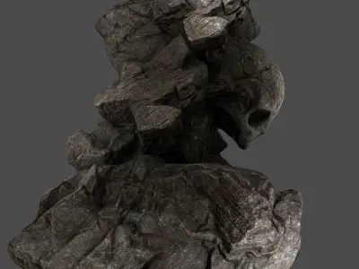 Skull Rock Low-poly 3D model