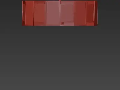 6 Light Calcite Semi Flush Light 3D model