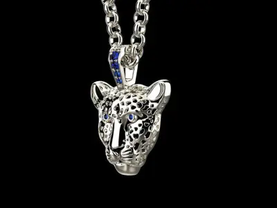 Light leopard pendant 0076 v1 3D print model