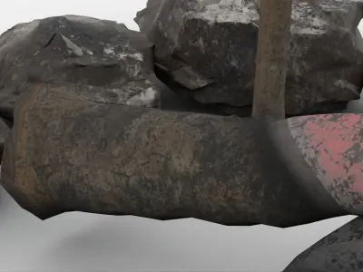 8K Campfire  Low-poly 3D model