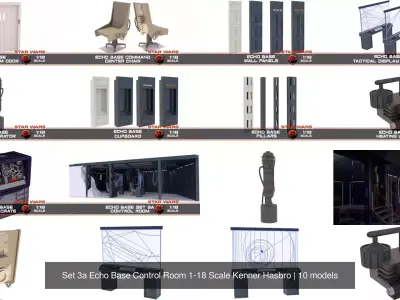 Set 3a Echo Base Control Room 1-18 Scale Kenner Hasbro 3D Model Pack