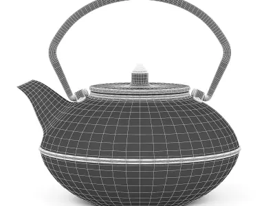 Black Teapot 3D model