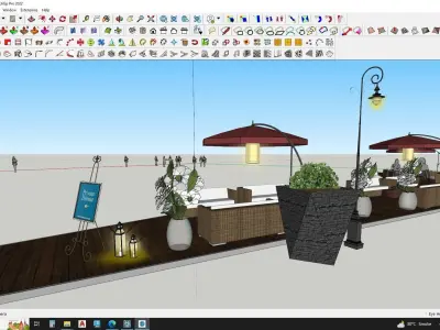 landscape environment pedestrian 3D model