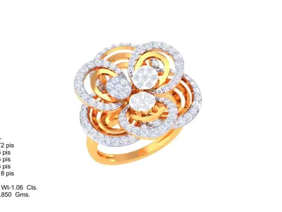 Women Ring MTL 3dm STL OBJ FBX Details 3D print model 7