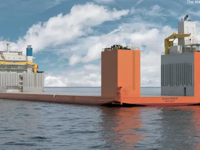  Black Marlin Heavy Lift Vessel Rigged 