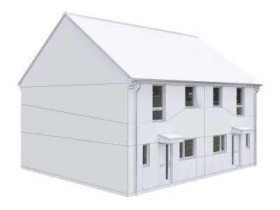 Neighborhood Houses P19 Low-poly 3D model