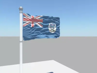 Falkland Islands flag 3D model