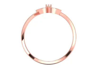 Solitaire  Engagement Women Light Weight Rings 3D print model