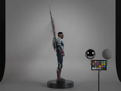 Captain America - Sam Wilson Low-poly 3D model