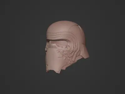 Kylo Ren Reforged Sci Fi Helmet STL File for 3D Cosplay Printing 3D print model