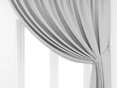 Cupped Curtains 3D model
