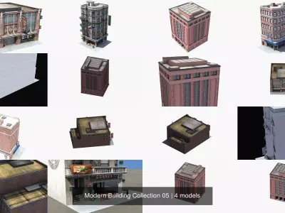 Modern Building Collection 05 3D Model Pack