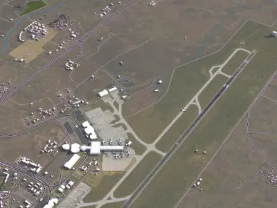 Abuja - Nnamdi Azikiwe - 3D Airport Model Low-poly 3D model