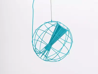 Latitude hanging lamp with ball in middle 3D model