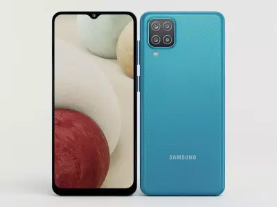 Samsung Galaxy A12 blue 3D model