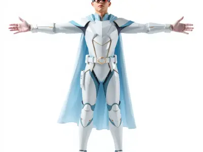 Futuristic Hero Armor model pack Low-poly 3D model