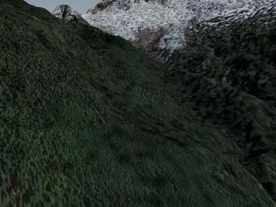 Relief map of Mount Baker Volcano  Washington 3D model