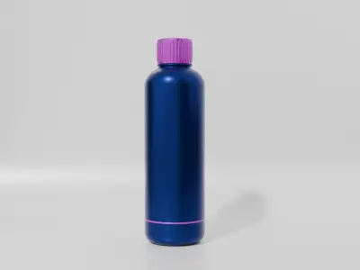 Water Bottle 3D Model Free low-poly 3D model