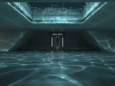  2 Futuristic Interiors Set 