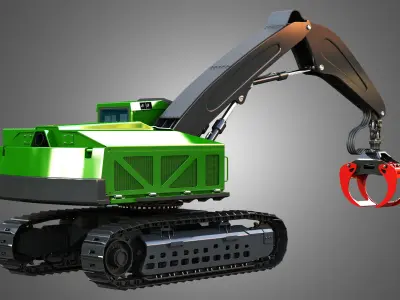 953MH Tracked Log Loader 3D model