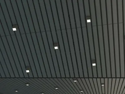 Suspended ceiling rack and pinion 12 Low-poly 3D model