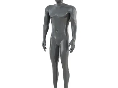 Abstract gray male mannequin 119 3D model