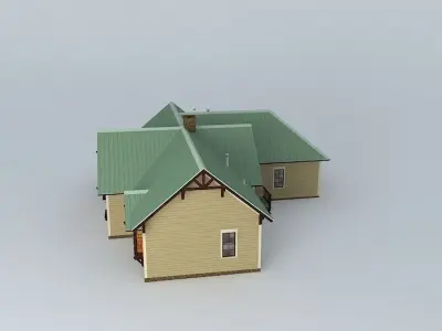 House with roof Free 3D model