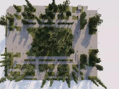 public park-Private Park Landscape -Park Center 3D model