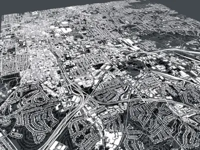 Cityscape Atlanta Georgia USA 3D model