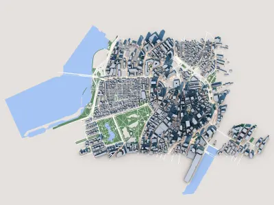 Boston City 3D model