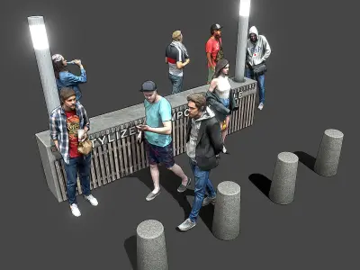 Stylized Lowpoly People Casual Pack Volume 7 Low-poly 3D model