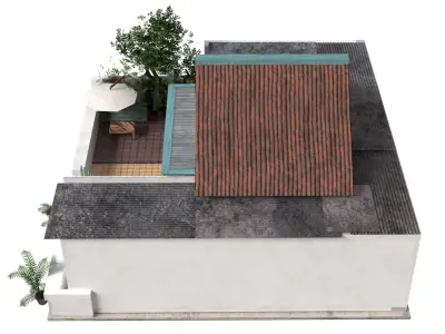 Indonesia Heritage House 9 Low-poly 3D model