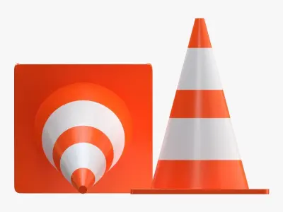 Traffic cones 3D model