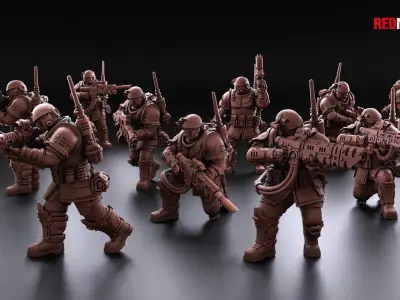 Shock Troops - Elite Squad of the Imperial Force 3D print model