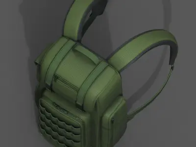 Backpack military combat bag baggage pockets  Low-poly 3D model buy