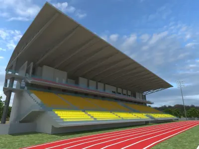 Stadium Low-poly 3D model