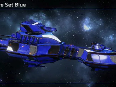 Spaceship Thaalian Empire Destroyer Low-poly 3D model