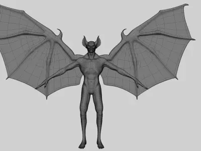 Vampire Basemesh - Topology + UV Map 3D Model