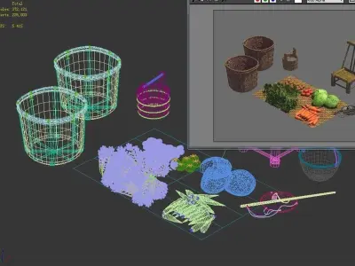 Dynasty Traders - Ground Floors - Vegetables 3D model