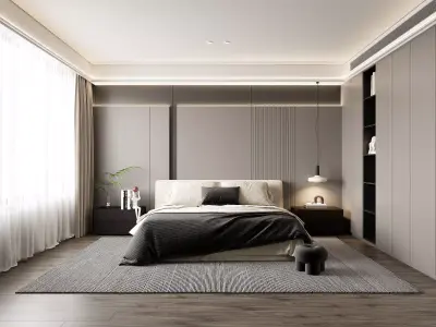 Modern Bedroom 3D Model 3D model