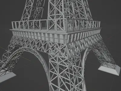 Eiffel Tower Low-poly 3D model