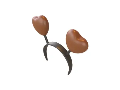 Heart Headband v1 005 Low-poly 3D model