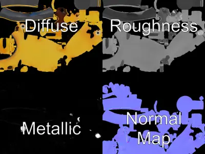 Charming Banana Gentleman Character Rigged and Animated Low-poly 3D model