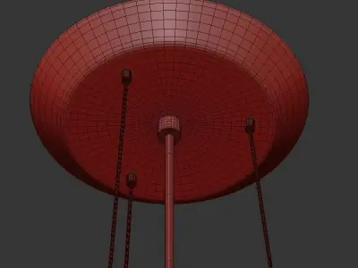 ADELA pendant light with three lights hanging from it 3D model